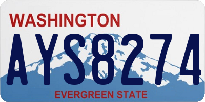 WA license plate AYS8274