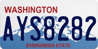 WA license plate AYS8282