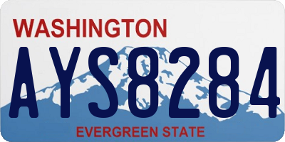 WA license plate AYS8284