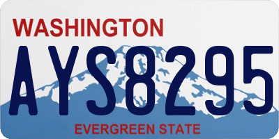 WA license plate AYS8295