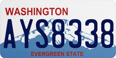 WA license plate AYS8338