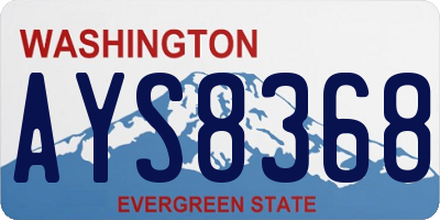 WA license plate AYS8368