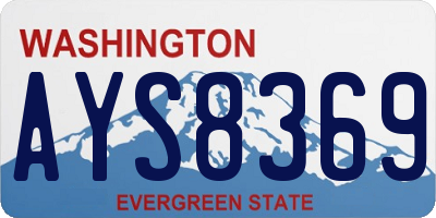 WA license plate AYS8369