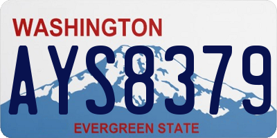 WA license plate AYS8379