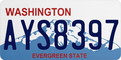 WA license plate AYS8397