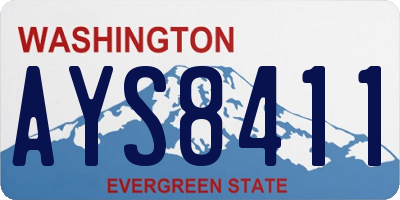 WA license plate AYS8411