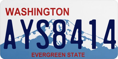 WA license plate AYS8414