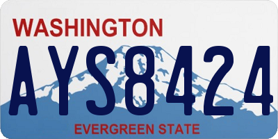 WA license plate AYS8424