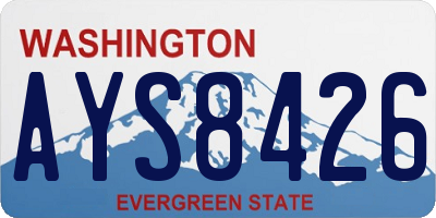 WA license plate AYS8426