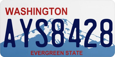 WA license plate AYS8428