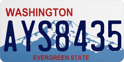 WA license plate AYS8435