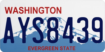 WA license plate AYS8439