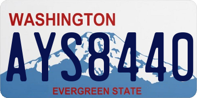 WA license plate AYS8440