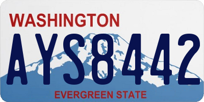 WA license plate AYS8442