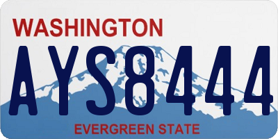 WA license plate AYS8444