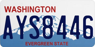 WA license plate AYS8446