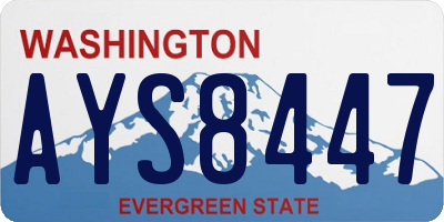 WA license plate AYS8447