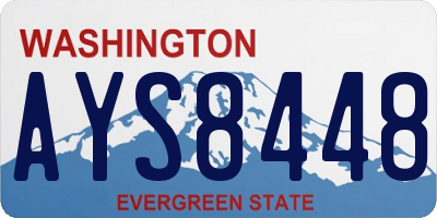 WA license plate AYS8448