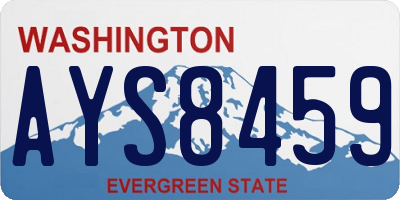 WA license plate AYS8459