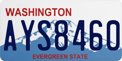 WA license plate AYS8460