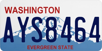 WA license plate AYS8464