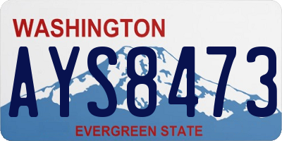 WA license plate AYS8473