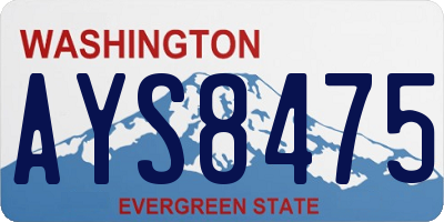 WA license plate AYS8475