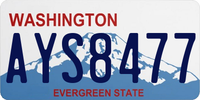 WA license plate AYS8477