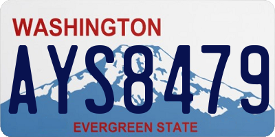 WA license plate AYS8479