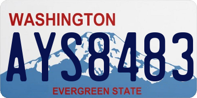 WA license plate AYS8483