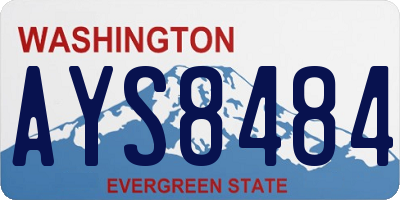 WA license plate AYS8484
