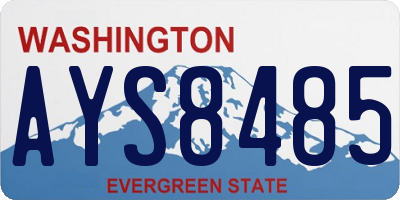 WA license plate AYS8485