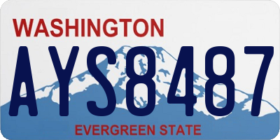 WA license plate AYS8487