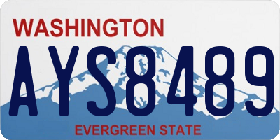 WA license plate AYS8489