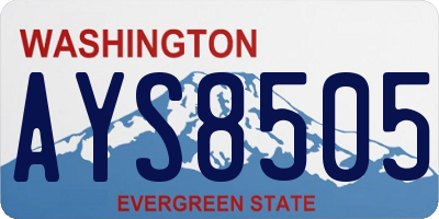 WA license plate AYS8505