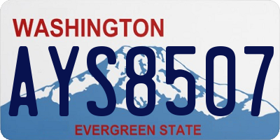 WA license plate AYS8507
