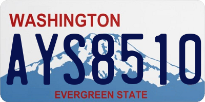 WA license plate AYS8510