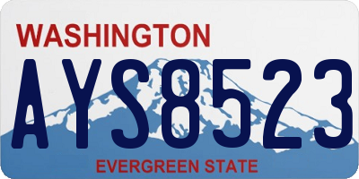 WA license plate AYS8523