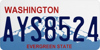 WA license plate AYS8524