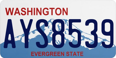 WA license plate AYS8539