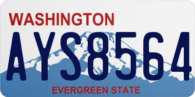 WA license plate AYS8564