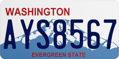 WA license plate AYS8567