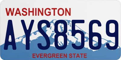 WA license plate AYS8569
