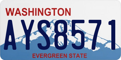 WA license plate AYS8571