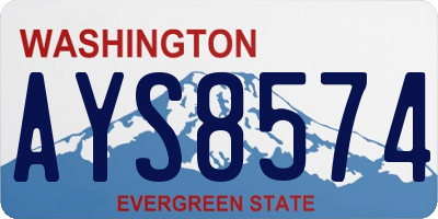 WA license plate AYS8574