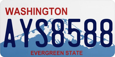 WA license plate AYS8588