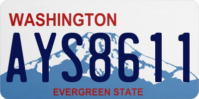 WA license plate AYS8611