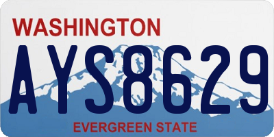 WA license plate AYS8629