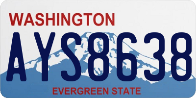 WA license plate AYS8638
