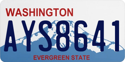WA license plate AYS8641